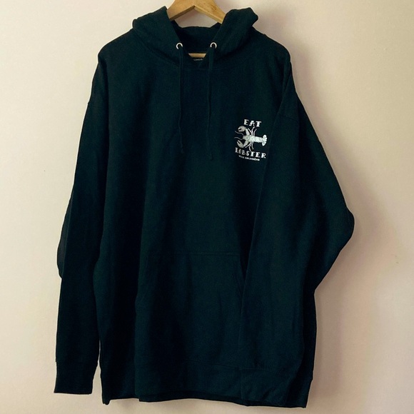 Men’s Grundens Black Hoodie with Lobster Graphic Print Size 3XL NWT - Picture 1 of 5